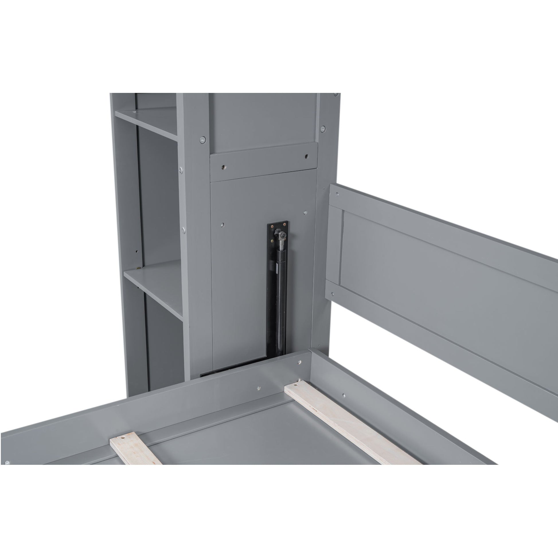 Wall Murphy Bed With Shelves And LED Lights - The Sleep Loft - Online Mattress Showroom NYC