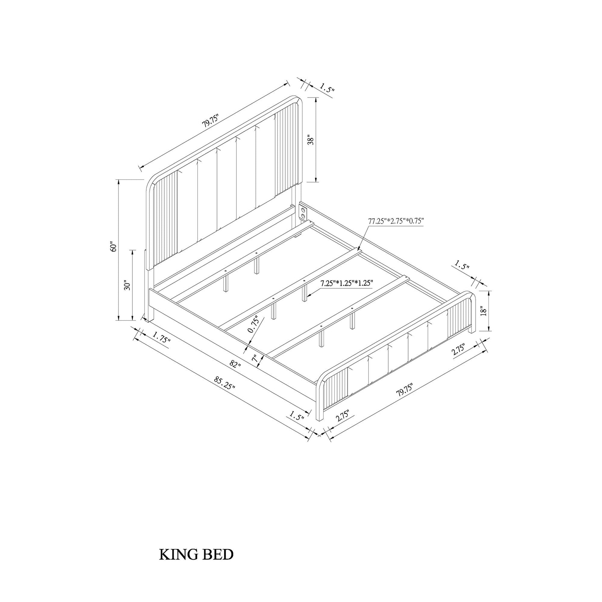 Beverly - Bed With Fluted Detailing - The Sleep Loft - Online Mattress Showroom NYC