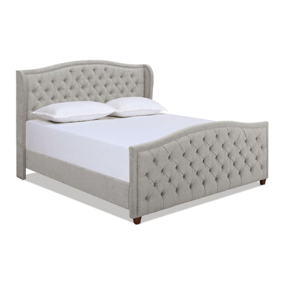 Marcella - Upholstered Shelter Headboard Bed Set - The Sleep Loft - Online Mattress Showroom NYC