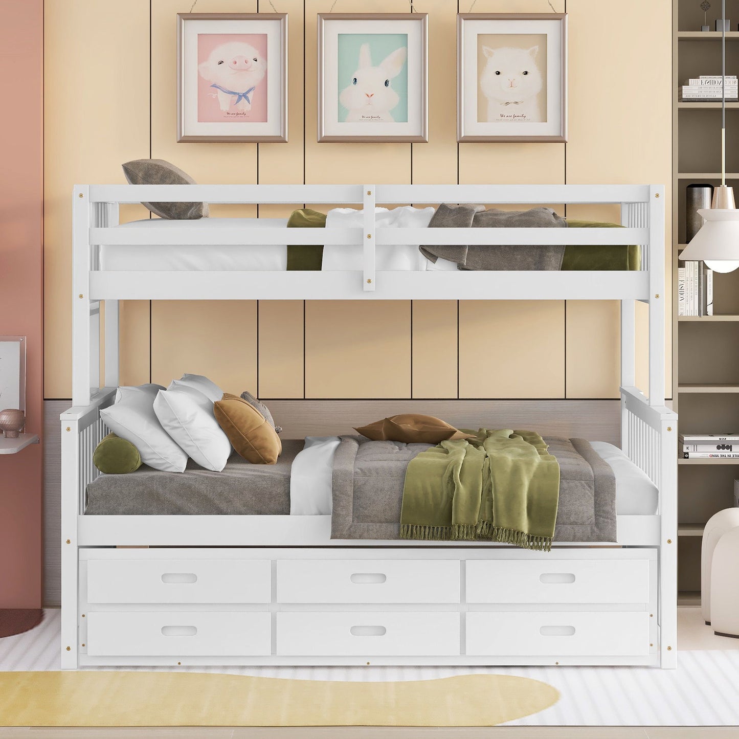 Bunk Bed With Twin Size Trundle And Drawers - The Sleep Loft - Online Mattress Showroom NYC