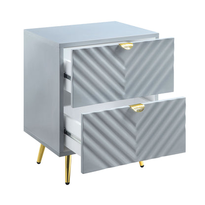 Gaines - High Gloss Nightstand - The Sleep Loft - Online Mattress Showroom NYC
