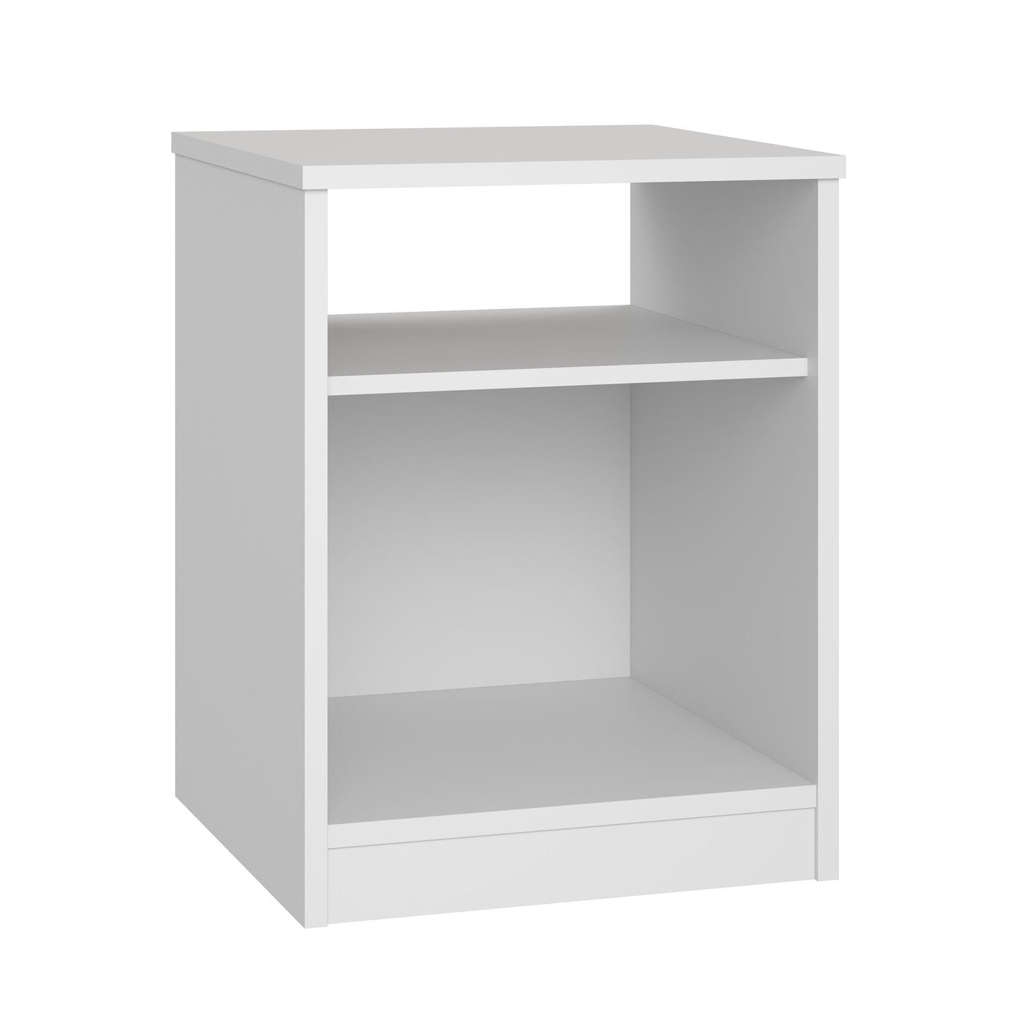 Open Shelf Nightstand - White - The Sleep Loft - Online Mattress Showroom NYC