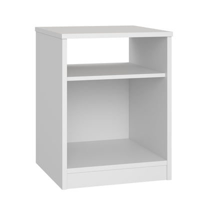 Open Shelf Nightstand - White - The Sleep Loft - Online Mattress Showroom NYC