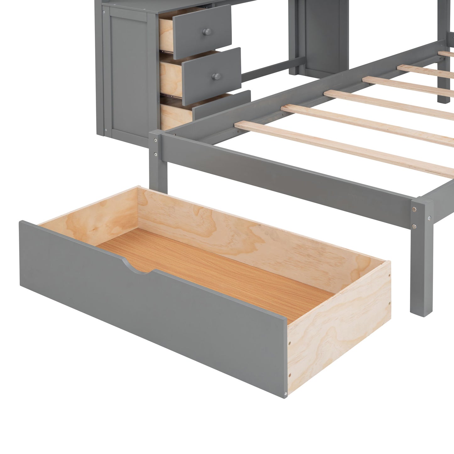 Bunk Bed With Desk, Drawers And Shelves - The Sleep Loft - Online Mattress Showroom NYC