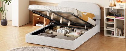 Upholstered Platform Bed With Hydraulic Storage System - The Sleep Loft - Online Mattress Showroom NYC