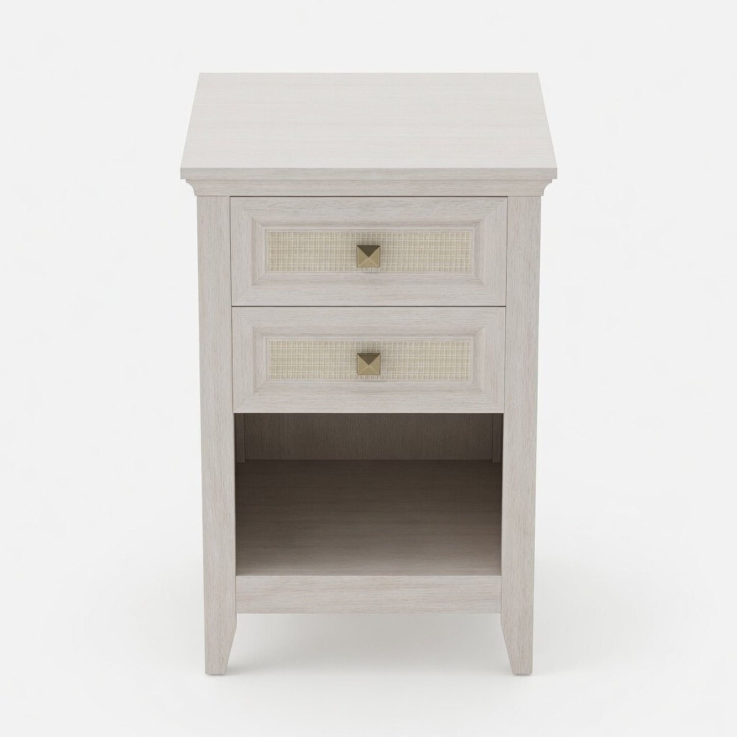 Nightstand With 2 Drawers Bedside Table