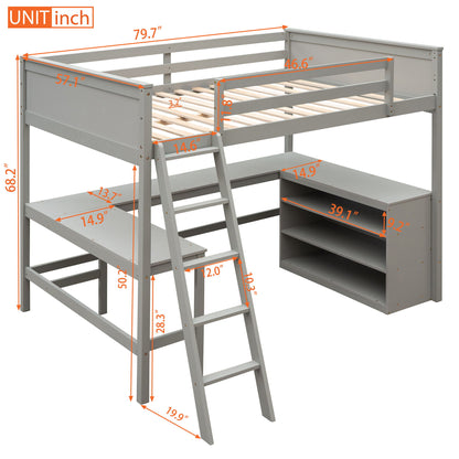 Loft Bed With Shelves With Desk - The Sleep Loft - Online Mattress Showroom NYC