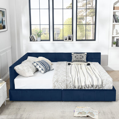 Upholstered Bed Frame With Tufted Backrest And Armrests - The Sleep Loft - Online Mattress Showroom NYC