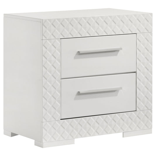 Pierce - 2 Drawer Nightstand, Bedside Table - The Sleep Loft - Online Mattress Showroom NYC