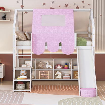 Loft Bed With House Shaped Frame And Tent - The Sleep Loft - Online Mattress Showroom NYC