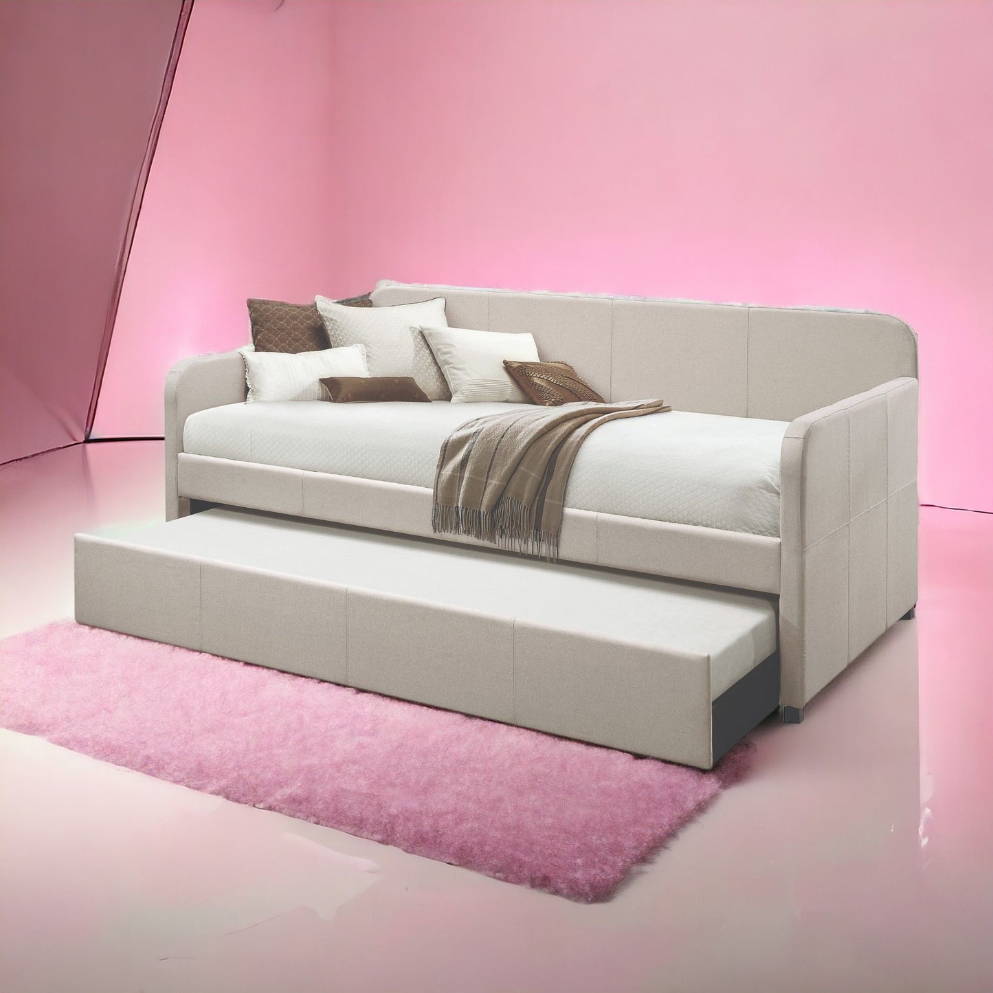 Jagger - Twin Daybed With Trundle - Fog - The Sleep Loft - Online Mattress Showroom NYC