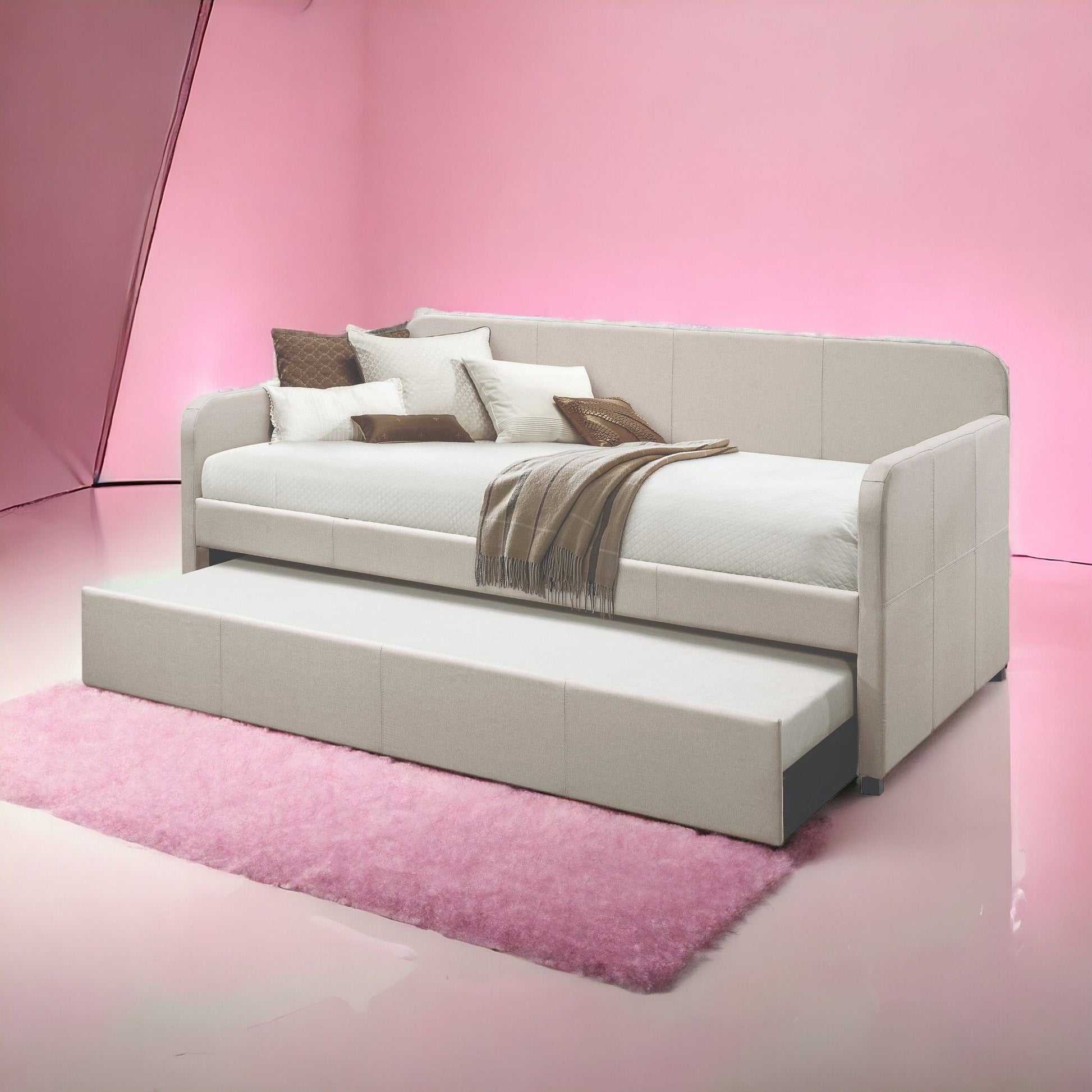 Jagger - Twin Daybed With Trundle - Fog - The Sleep Loft - Online Mattress Showroom NYC