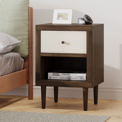 Nystrom - Single Drawer Nightstand - The Sleep Loft - Online Mattress Showroom NYC