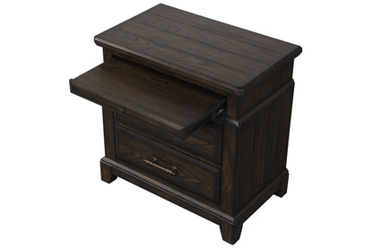 2 Drawer Nightstand Elegant Design - Mahogany - The Sleep Loft - Online Mattress Showroom NYC