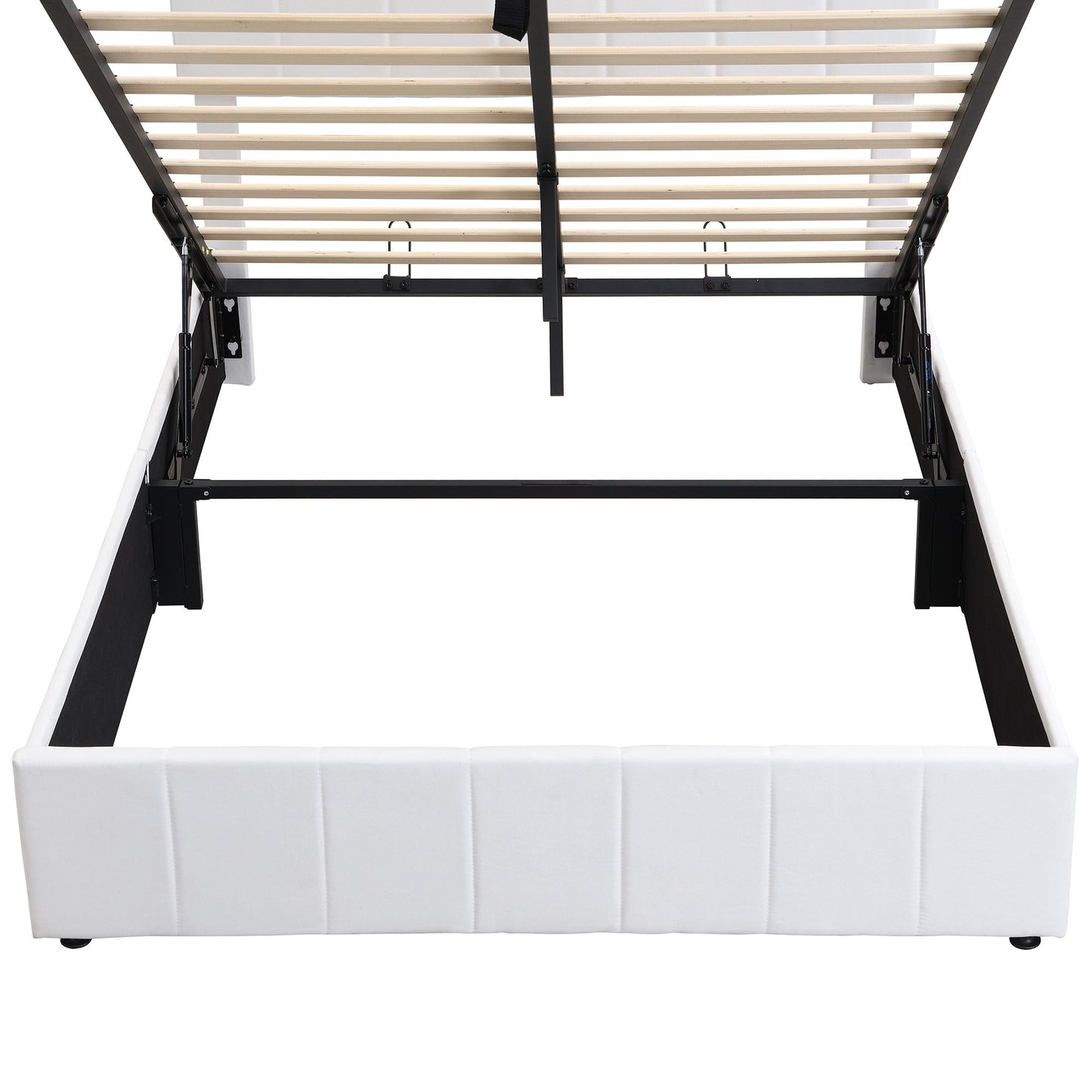 Elegant Upholstered Platform Bed With Hydraulic Storage System - The Sleep Loft - Online Mattress Showroom NYC