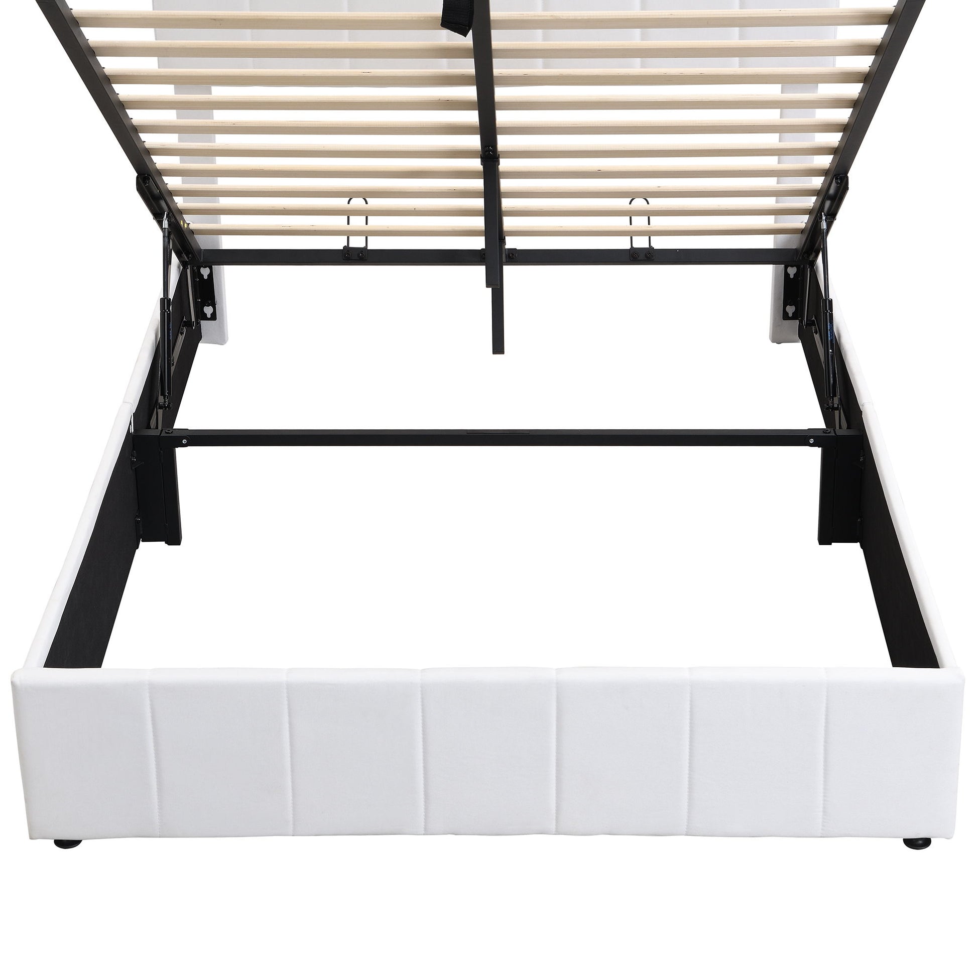 Elegant Upholstered Platform Bed With Hydraulic Storage System - The Sleep Loft - Online Mattress Showroom NYC