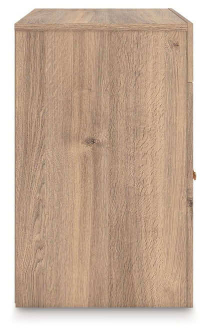 Kinlanni - One Drawer Night Stand - Tan - The Sleep Loft - Online Mattress Showroom NYC