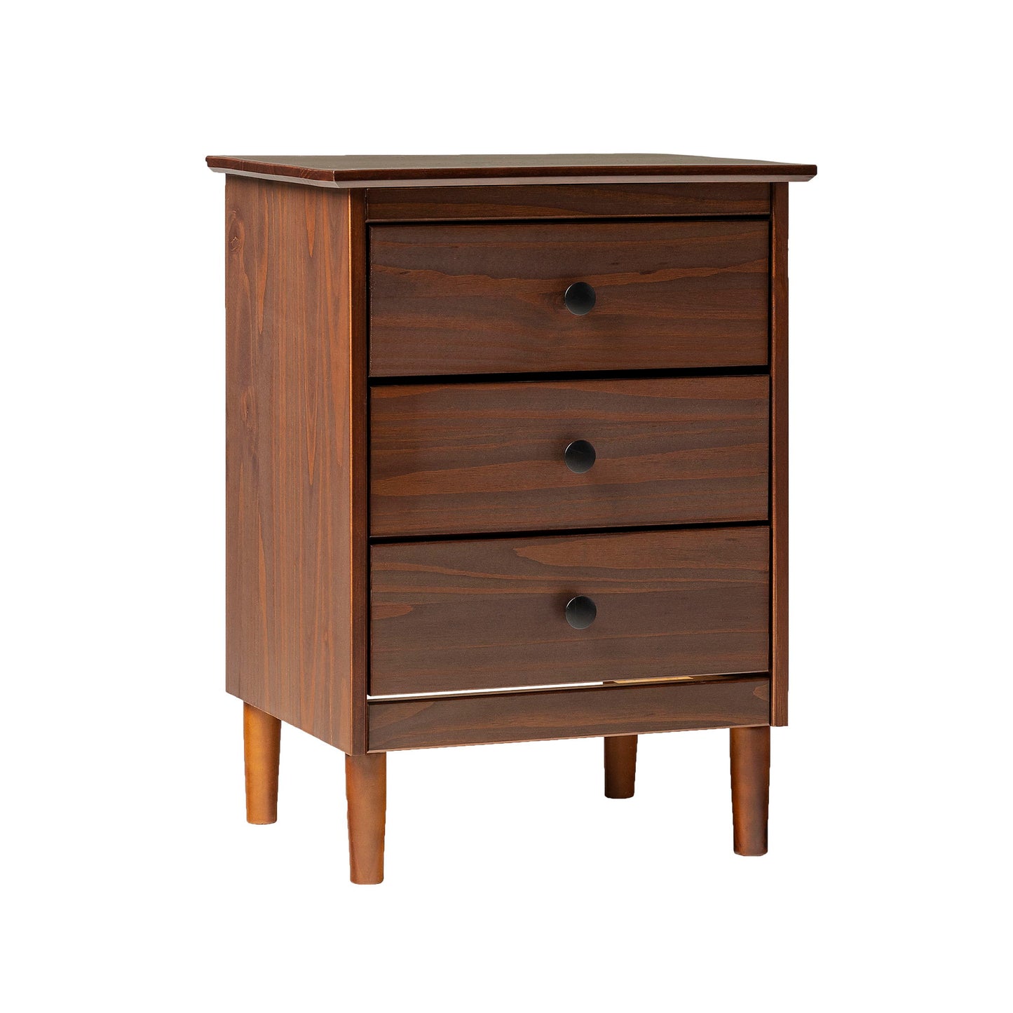 Classic 3 Drawer Solid Wood Nightstand - The Sleep Loft - Online Mattress Showroom NYC