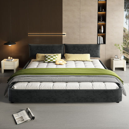 Cloud Bed Frame With Oversized Padded Movable Headboard - The Sleep Loft - Online Mattress Showroom NYC