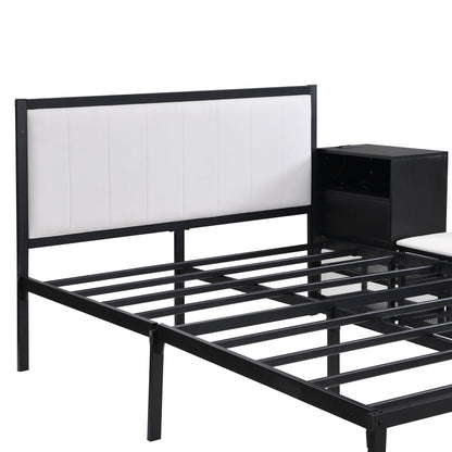 Platform Bed With 2 Tier Storage Shelves, Storage Cabinet - The Sleep Loft - Online Mattress Showroom NYC