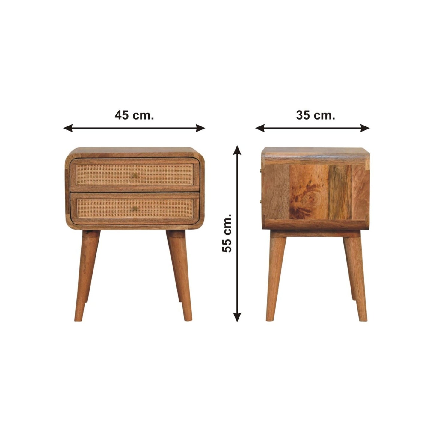 Close Knit 2 Drawer Nightstand - Oak - The Sleep Loft - Online Mattress Showroom NYC