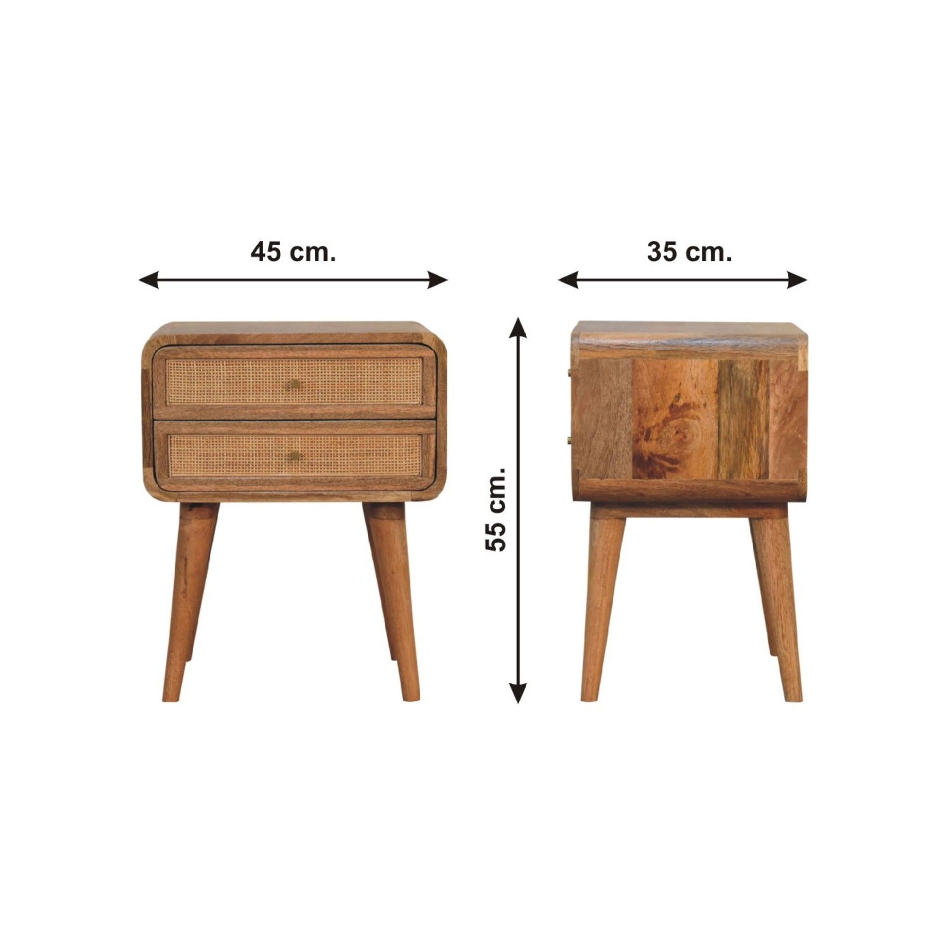 Close Knit 2 Drawer Nightstand - Oak - The Sleep Loft - Online Mattress Showroom NYC