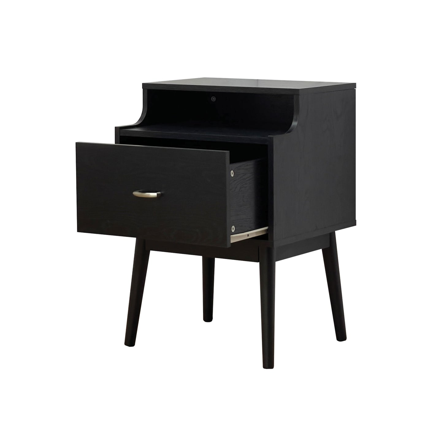 Starla - Wooden Nightstand - Black - The Sleep Loft - Online Mattress Showroom NYC