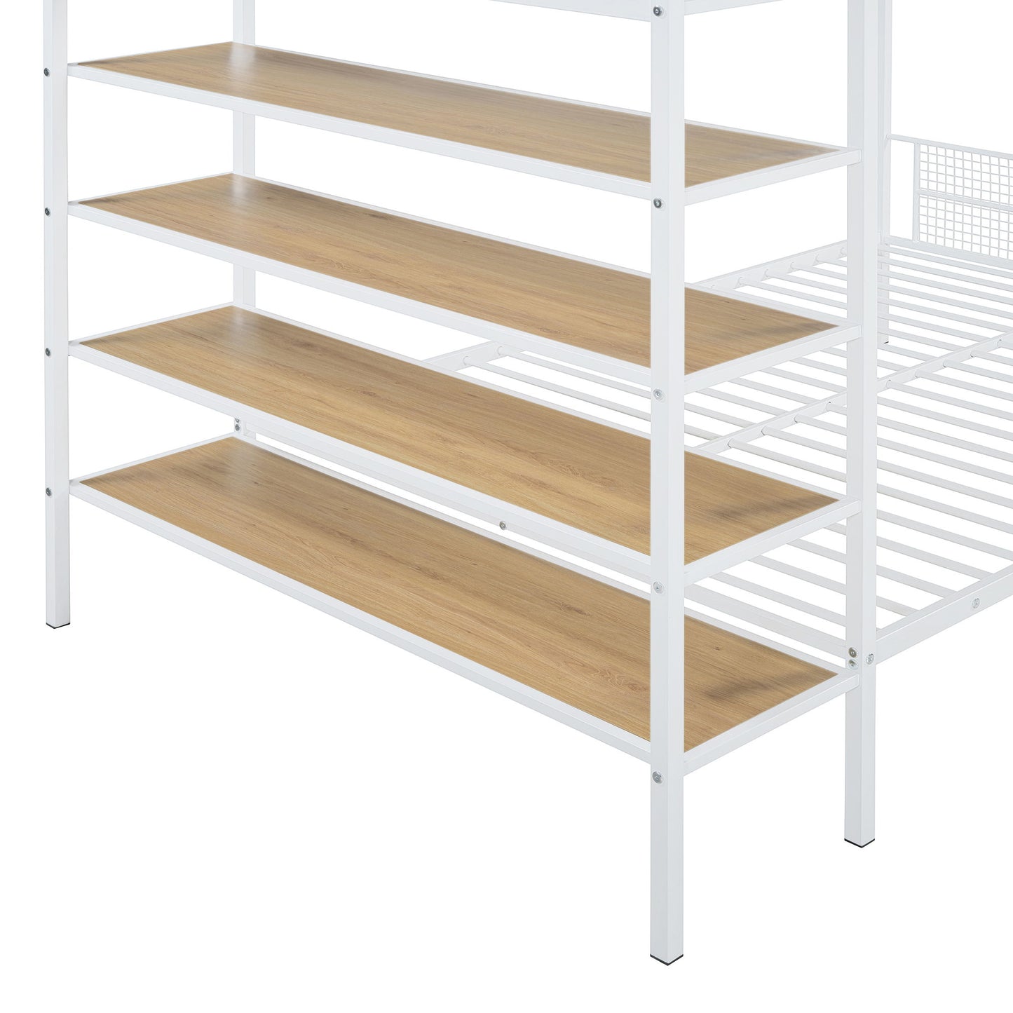 Bunk Bed With 5 Tier Shelves - The Sleep Loft - Online Mattress Showroom NYC