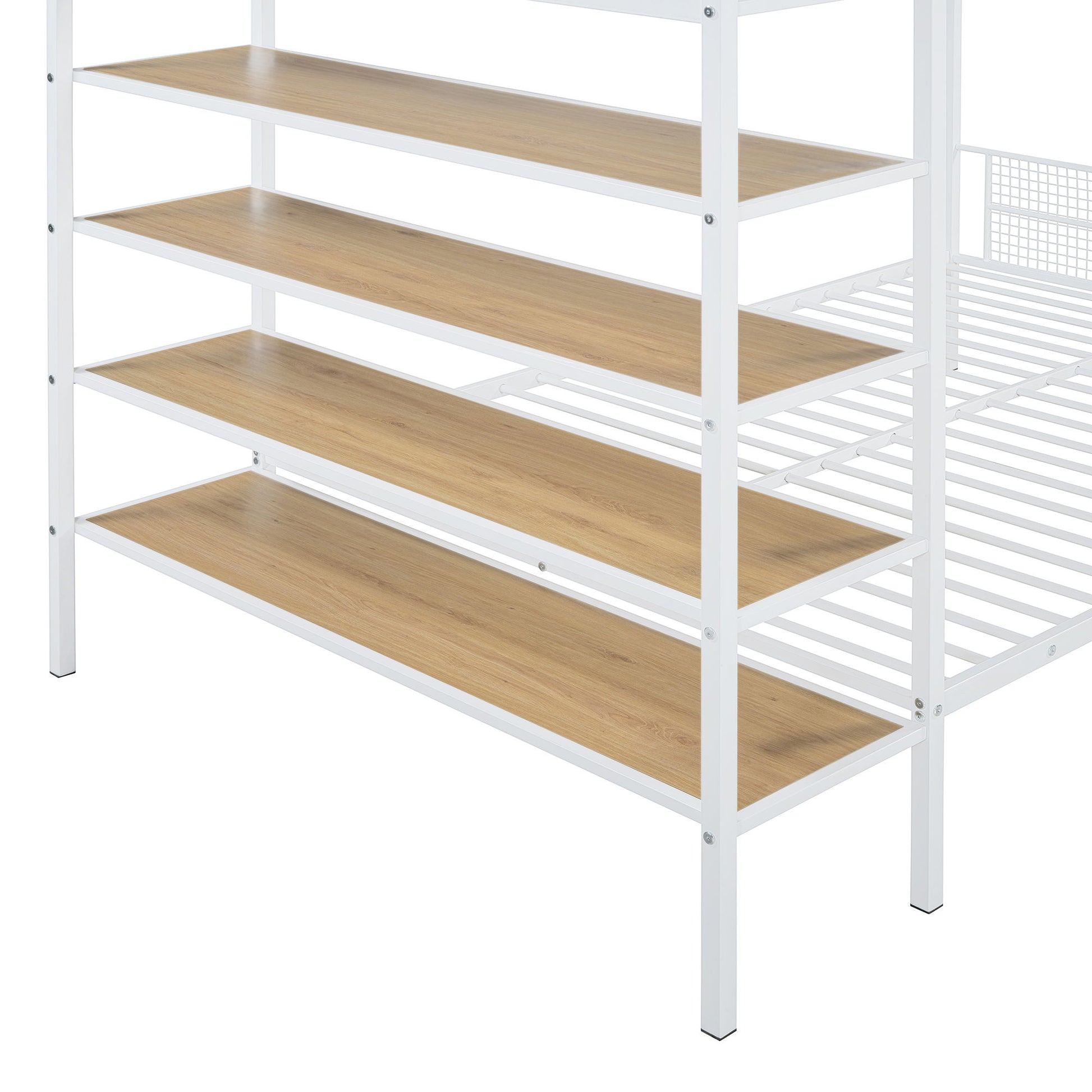 Bunk Bed With 5 Tier Shelves - The Sleep Loft - Online Mattress Showroom NYC