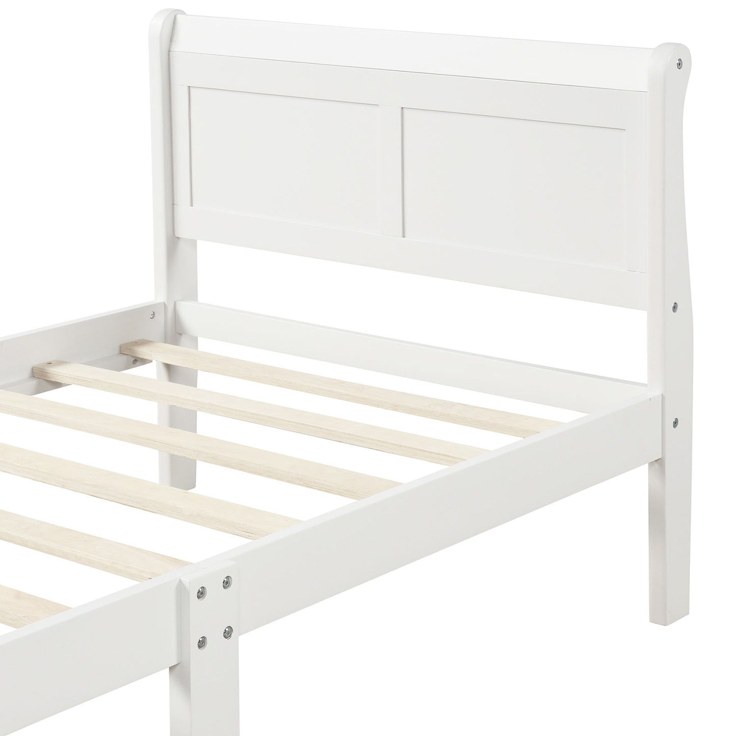 Platform Bed Frame Mattress Foundation Sleigh Bed With Headboard / Footboard / Wood Slat Suppor - The Sleep Loft - Online Mattress Showroom NYC