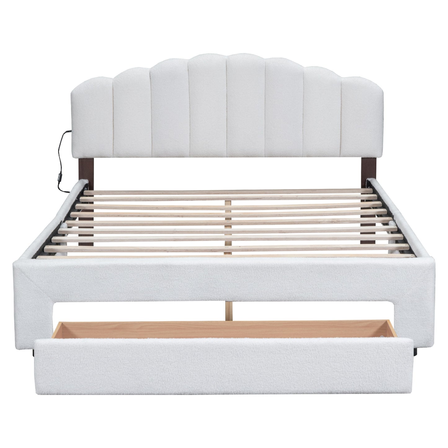 Upholstered Platform Bed With Drawer - The Sleep Loft - Online Mattress Showroom NYC