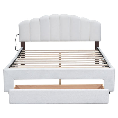 Upholstered Platform Bed With Drawer - The Sleep Loft - Online Mattress Showroom NYC