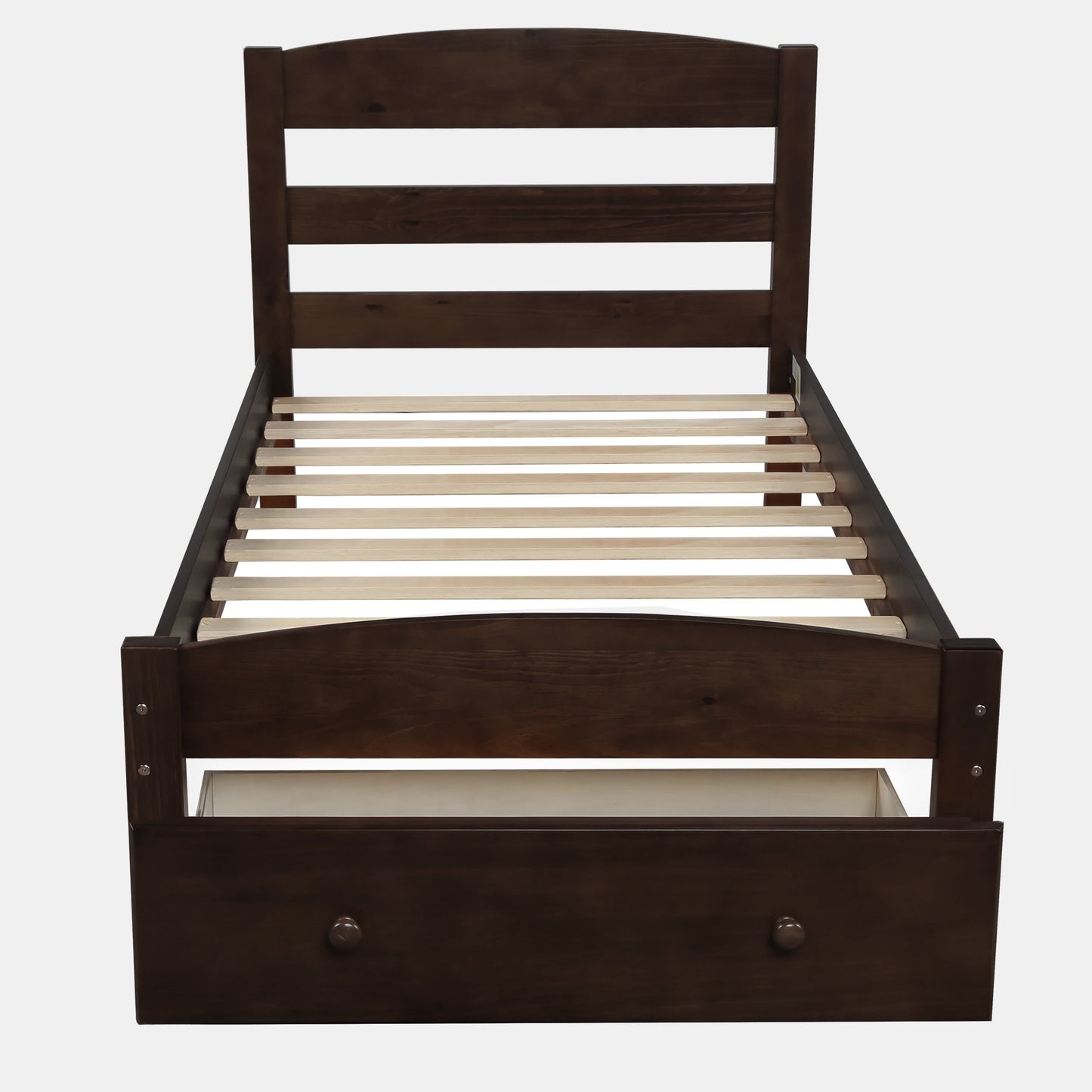Platform Bed Frame With Storage Drawer And Wood Slat Support No Box Spring Needed - The Sleep Loft - Online Mattress Showroom NYC