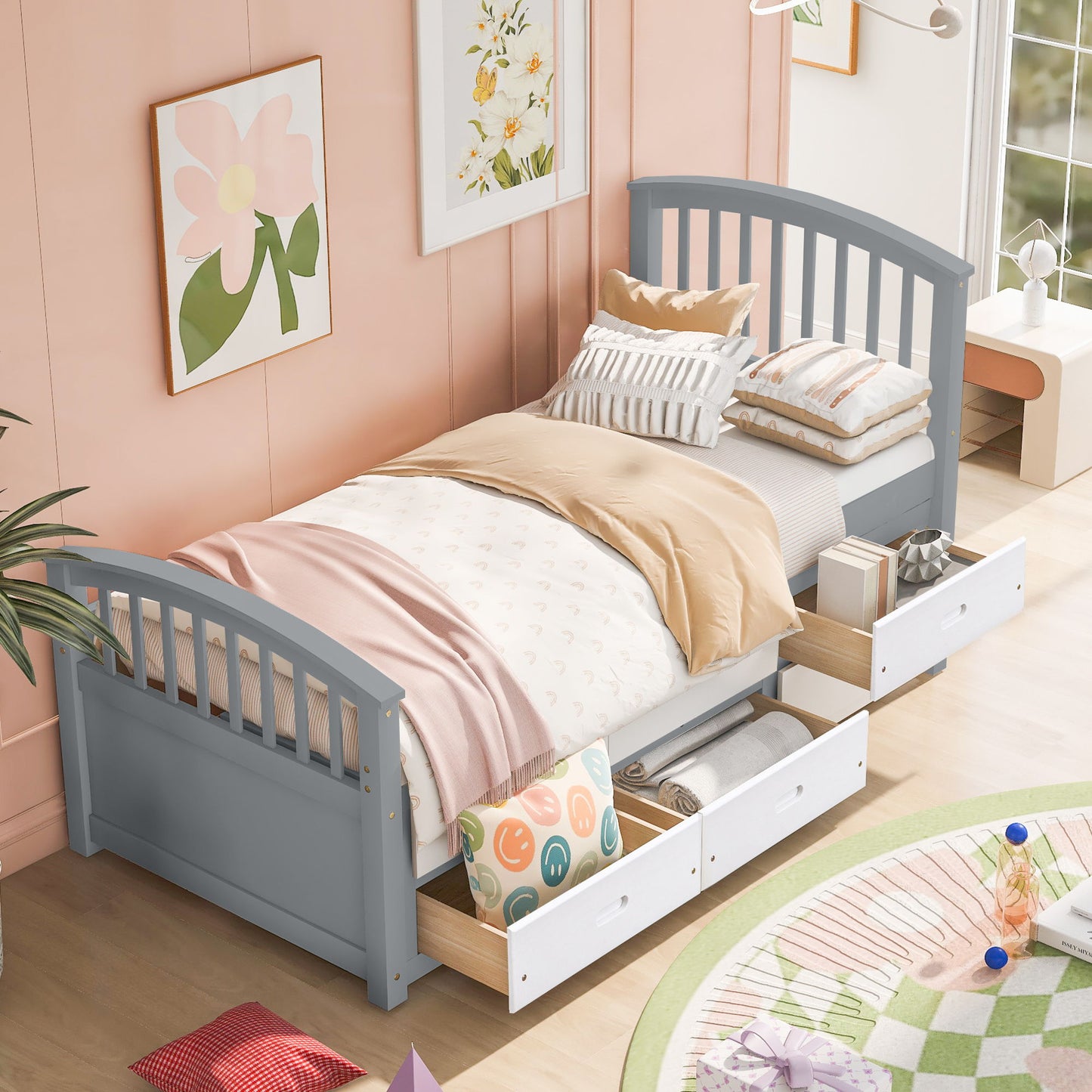 Platform Storage Bed Solid Wood Bed With 6 Drawers - The Sleep Loft - Online Mattress Showroom NYC