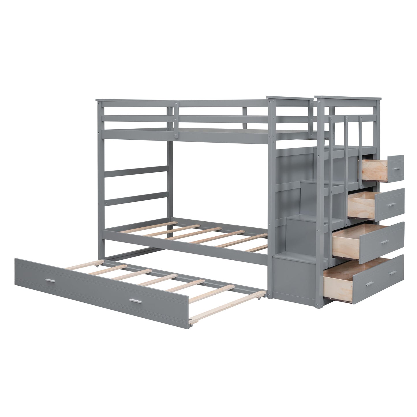 Bunk Bed With Trundle And Staircase - The Sleep Loft - Online Mattress Showroom NYC