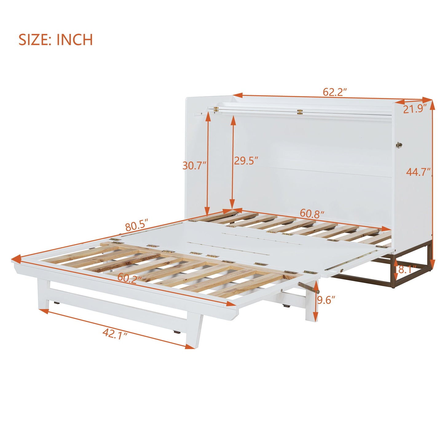 Murphy Bed With Iron Legs, Modern Design - The Sleep Loft - Online Mattress Showroom NYC