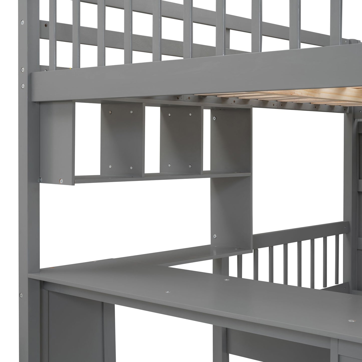 Bunk Bed With Desk, Drawers And Shelves - The Sleep Loft - Online Mattress Showroom NYC
