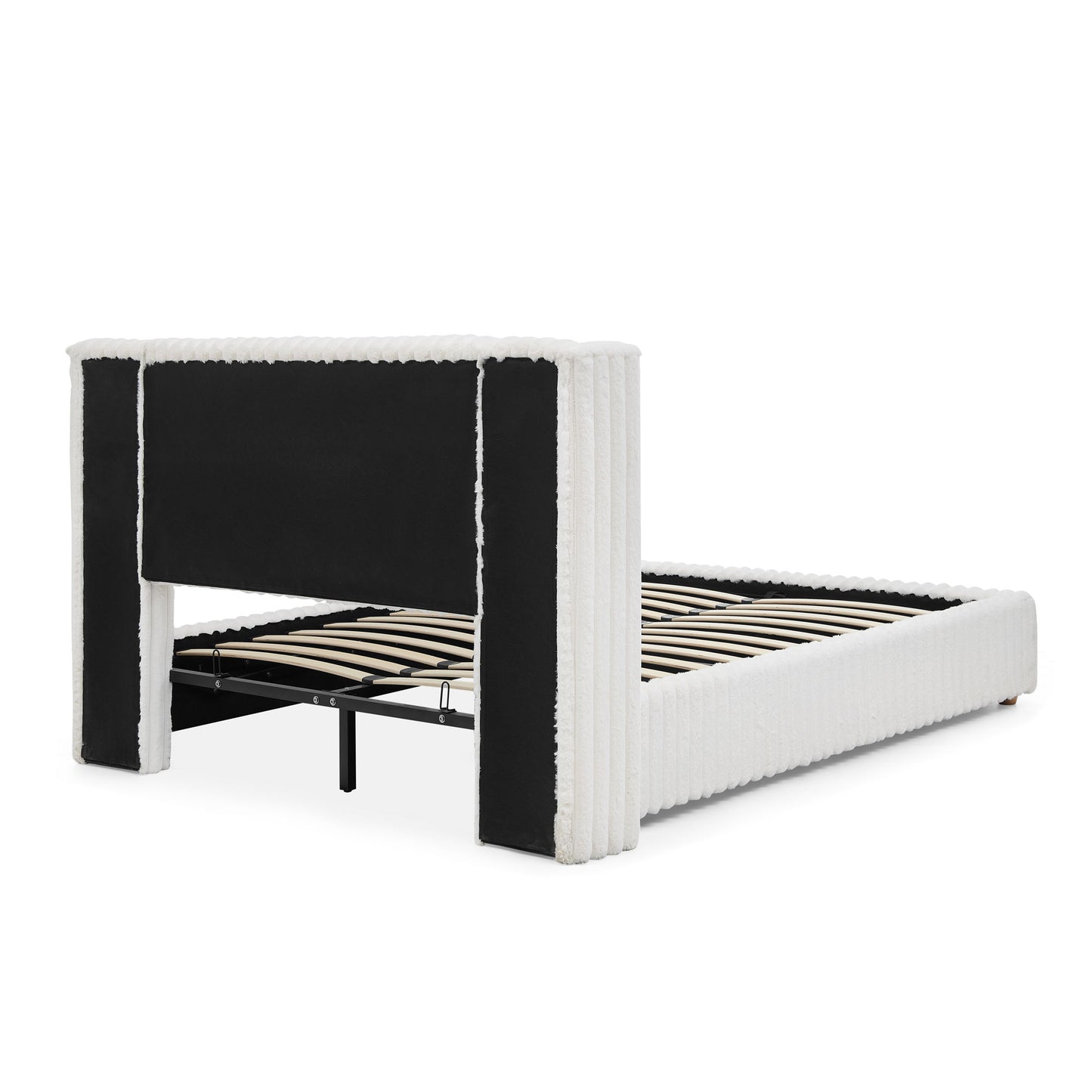 Functional Vertical Striped Bed With Gas Lift Storage - The Sleep Loft - Online Mattress Showroom NYC