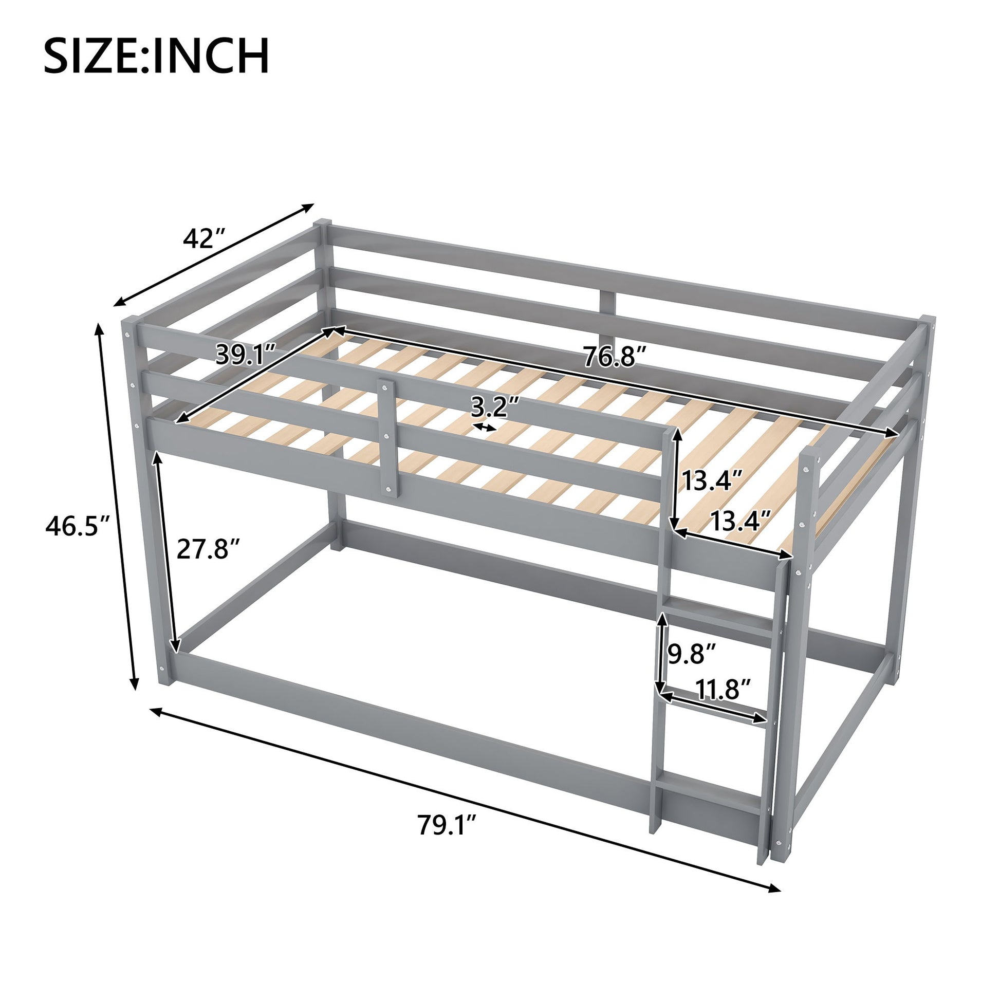 Floor Bunk Bed With Ladder - The Sleep Loft - Online Mattress Showroom NYC