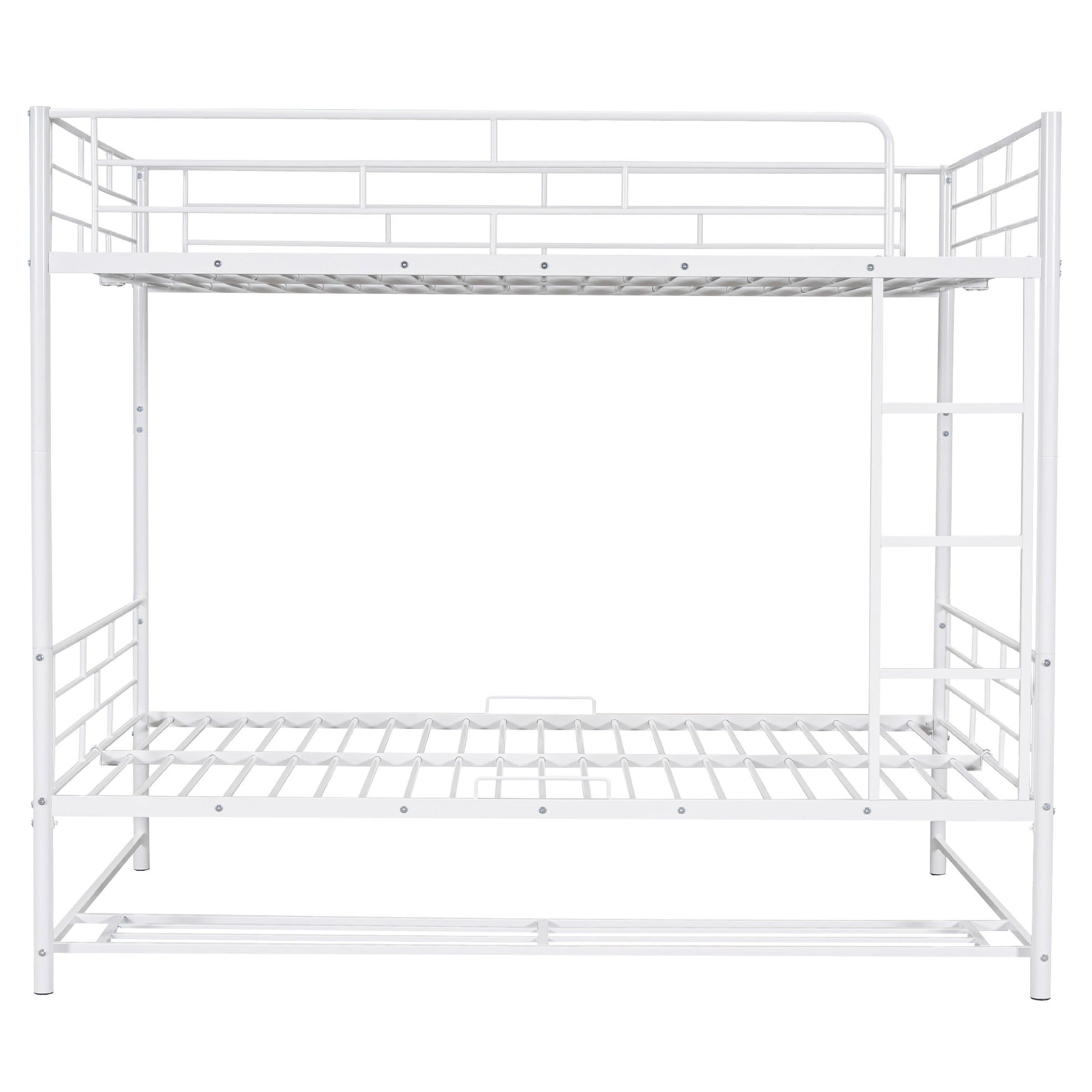 Metal Bunk Bed With Shelf And Guardrails - The Sleep Loft - Online Mattress Showroom NYC