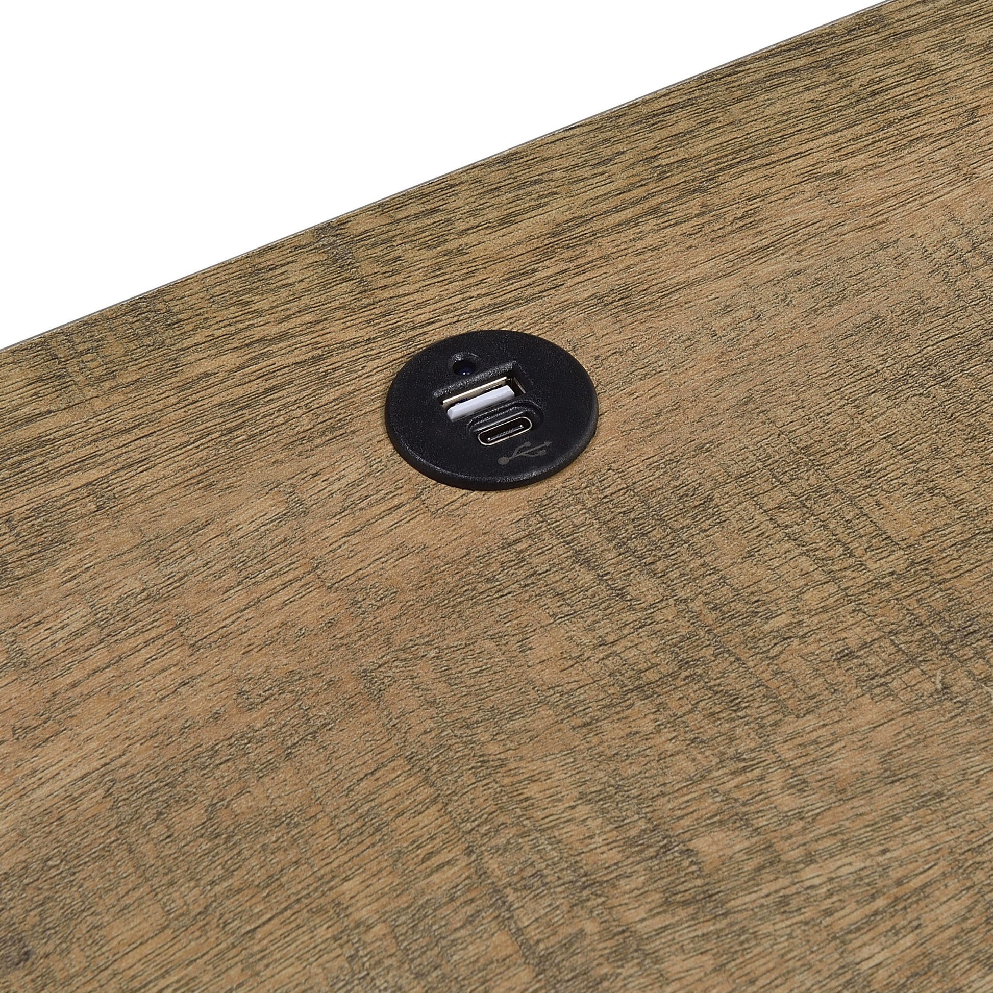 Transitional Nightstand With Dual USB Charging And Motion Sensor Light - The Sleep Loft - Online Mattress Showroom NYC