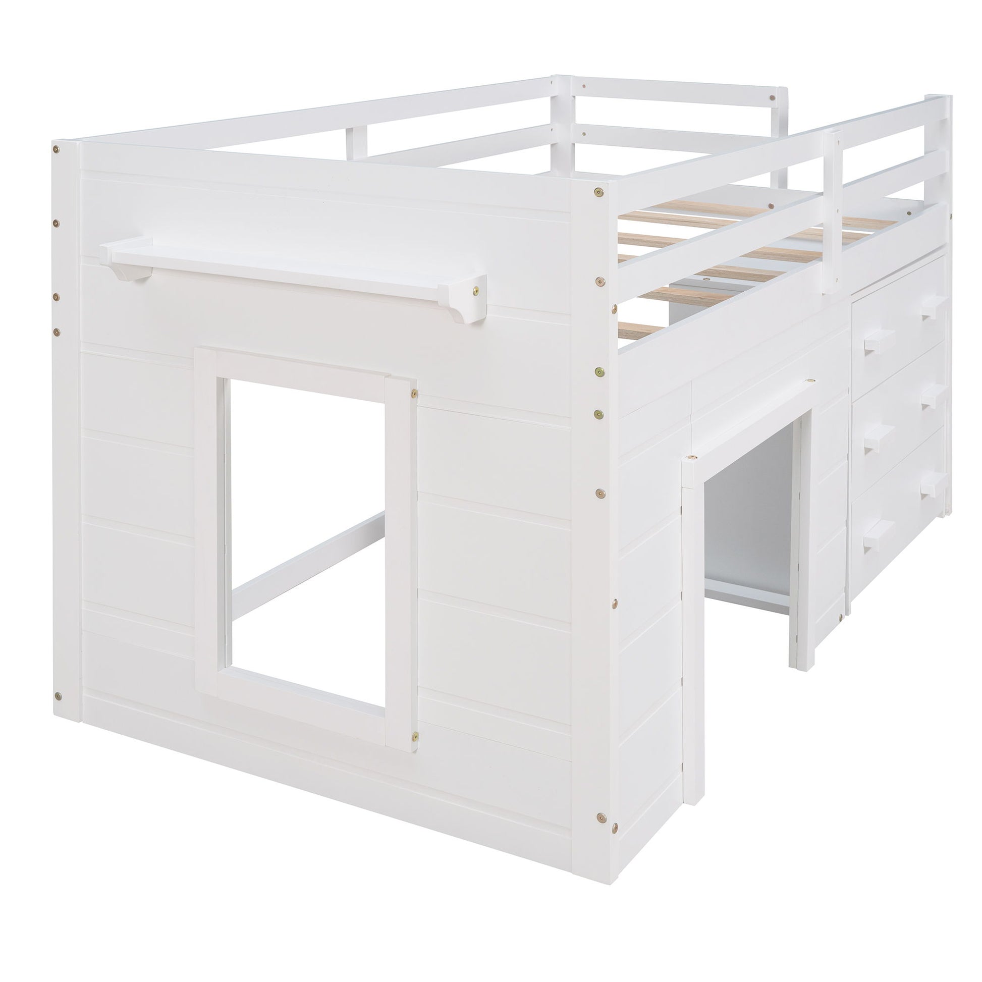 Loft Bed With Cabinet And Shelf - The Sleep Loft - Online Mattress Showroom NYC