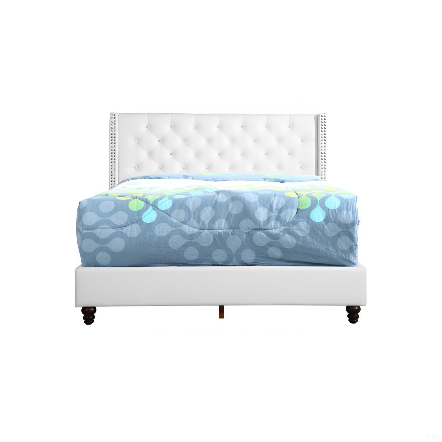 Upholstered Nailhead Trim Chic Bed - The Sleep Loft - Online Mattress Showroom NYC
