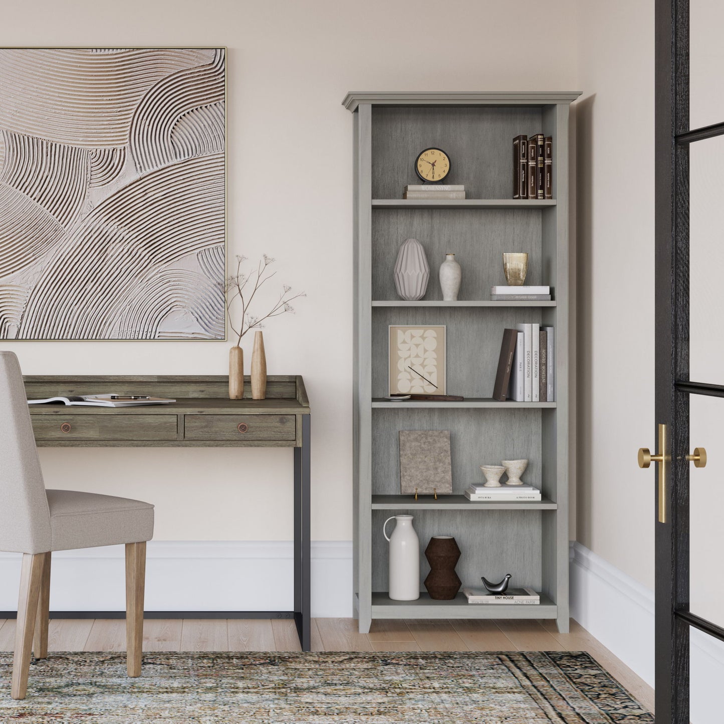 Amherst - 5 Shelf Bookcase, Handcrafted - The Sleep Loft - Online Mattress Showroom NYC