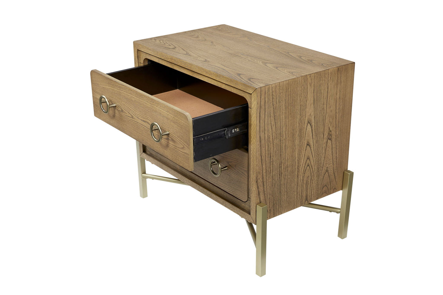 2 Drawer Nightstand With USB - Latte - The Sleep Loft - Online Mattress Showroom NYC