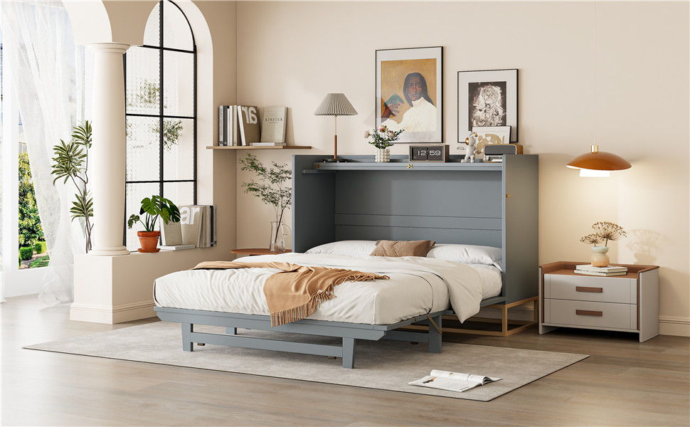 Murphy Bed With Iron Legs, Modern Design - The Sleep Loft - Online Mattress Showroom NYC
