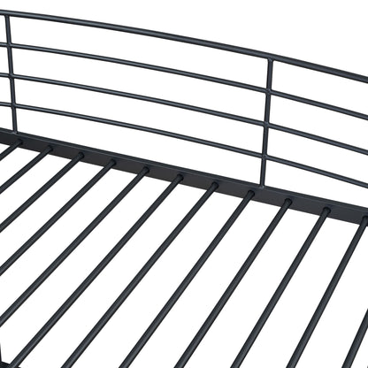 Loft Bed With 4 Layers Of Shelves And L-Shaped Desk, Stylish Metal Frame Bed With A Set Of Sockets, USB Ports And And Wireless Charging - The Sleep Loft - Online Mattress Showroom NYC