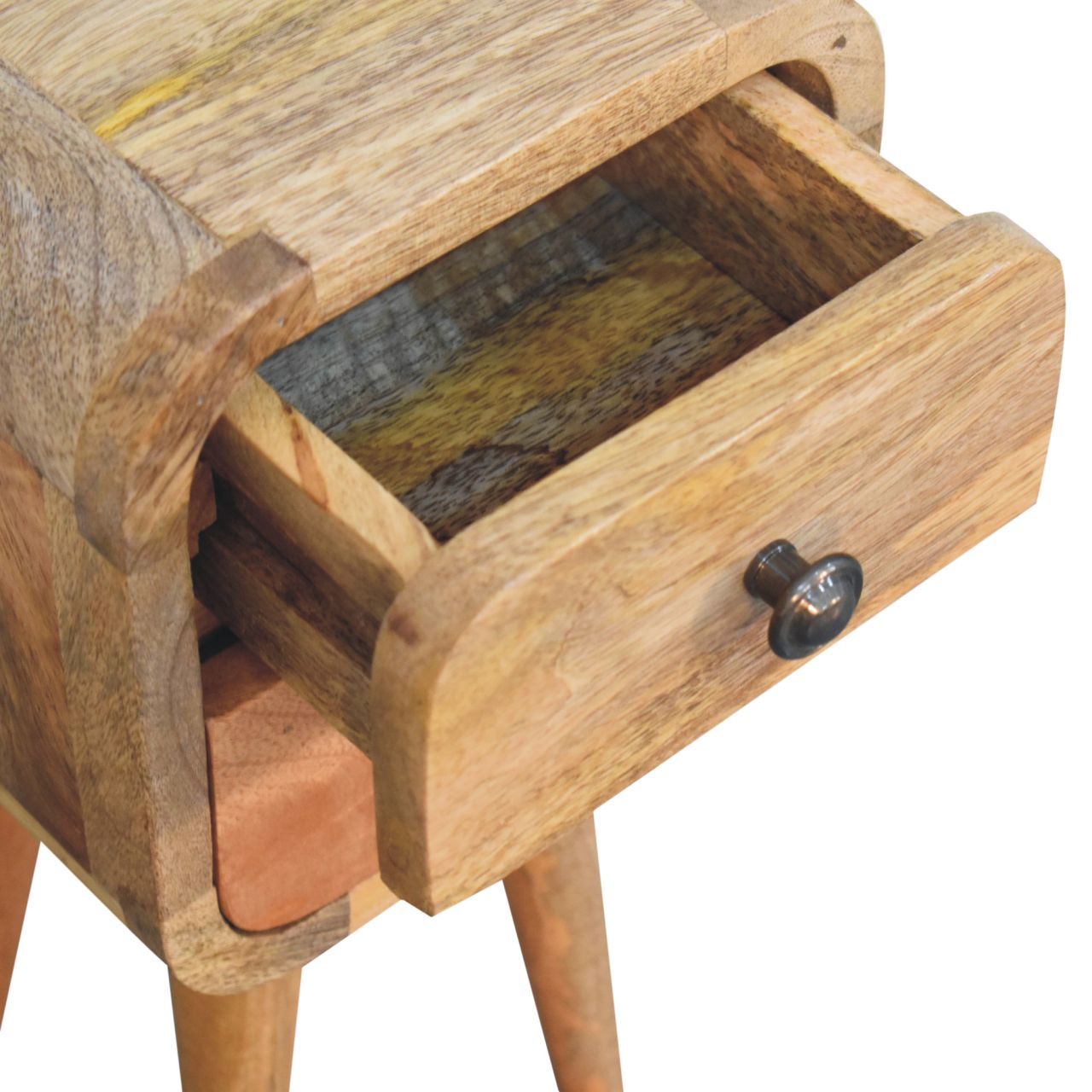 Curved Nightstand, - The Sleep Loft - Online Mattress Showroom NYC