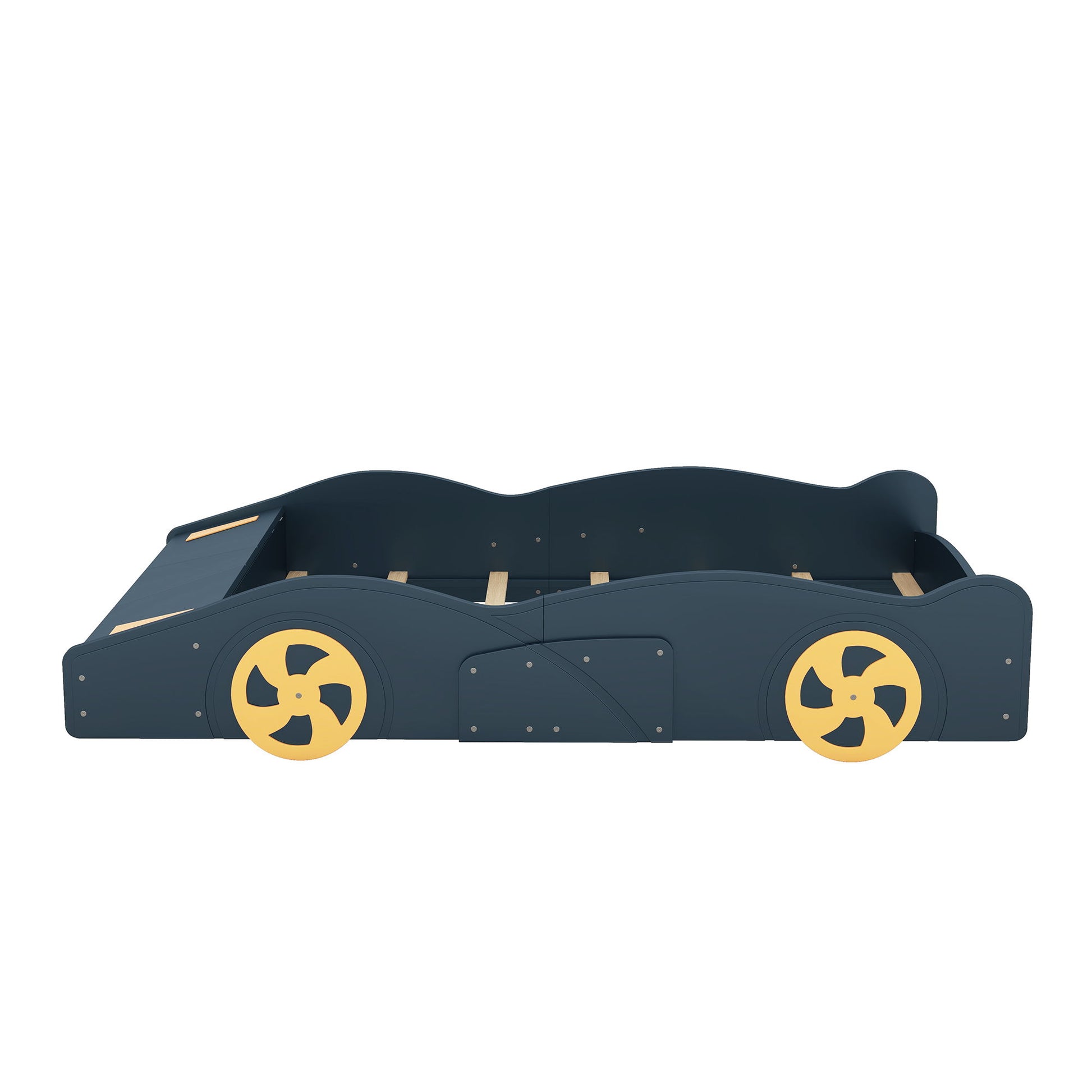Race Car Shaped Platform Bed With Wheels And Storage - The Sleep Loft - Online Mattress Showroom NYC