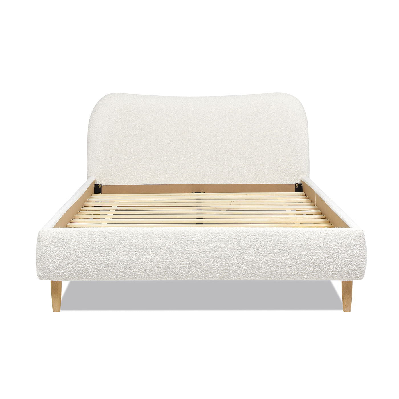 Roman - Curved Headboard Upholstered Platform Bed - The Sleep Loft - Online Mattress Showroom NYC